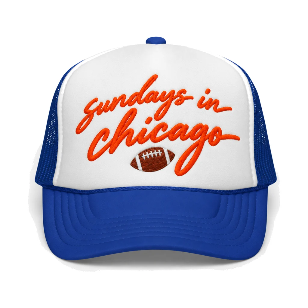 Sundays in Chicago Trucker Hat – Royal Blue