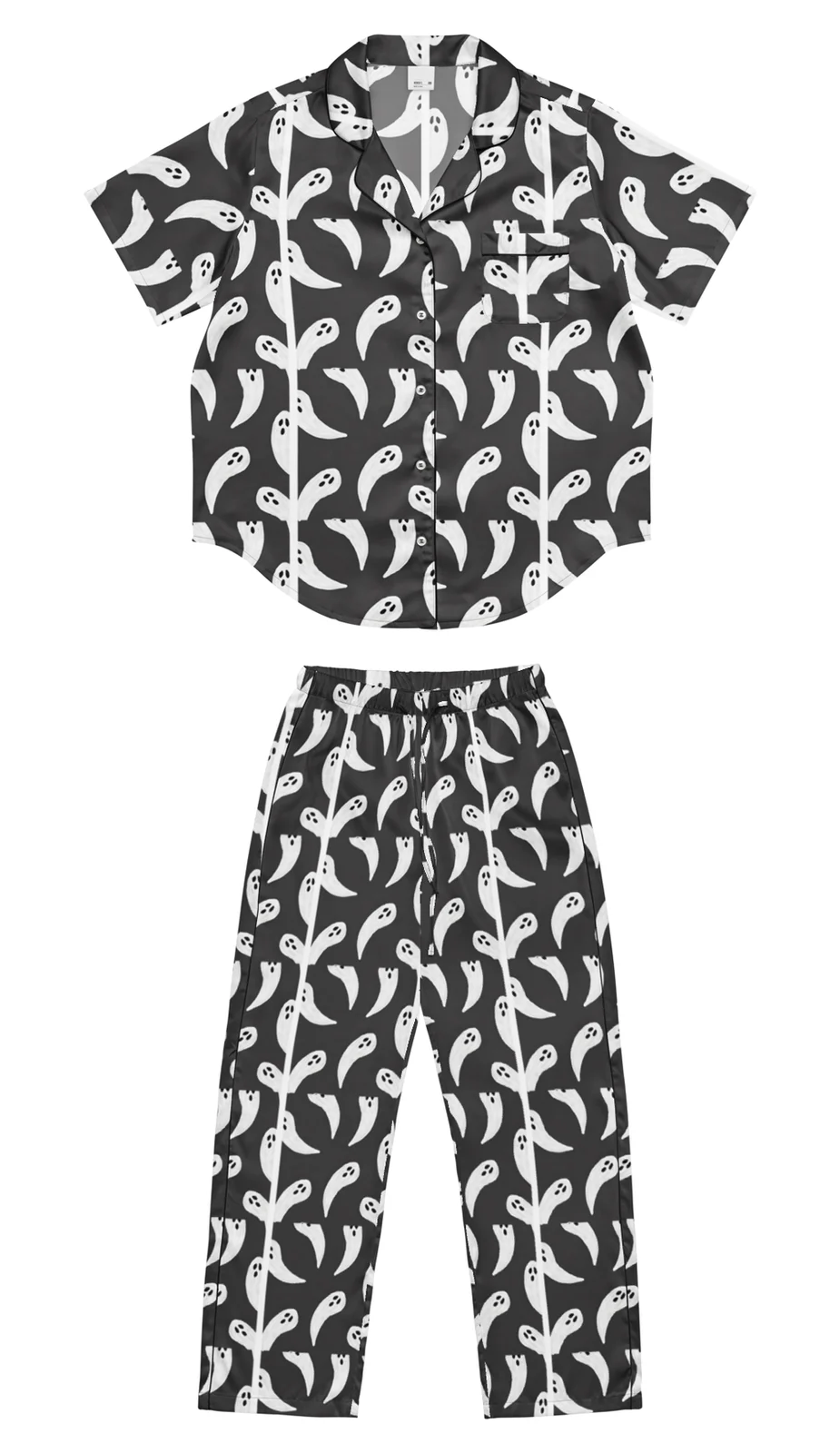 Ghost Print Pajama Set