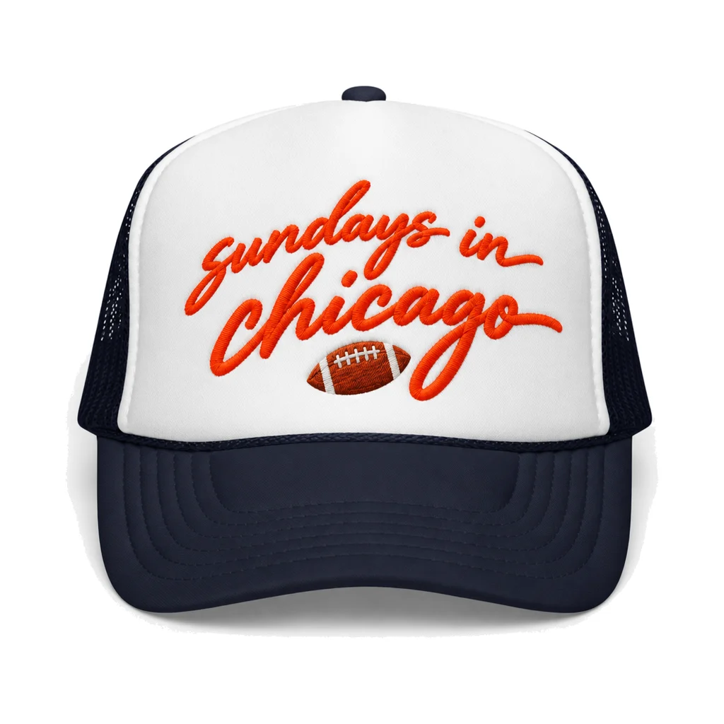 Sundays in Chicago Trucker Hat – Navy