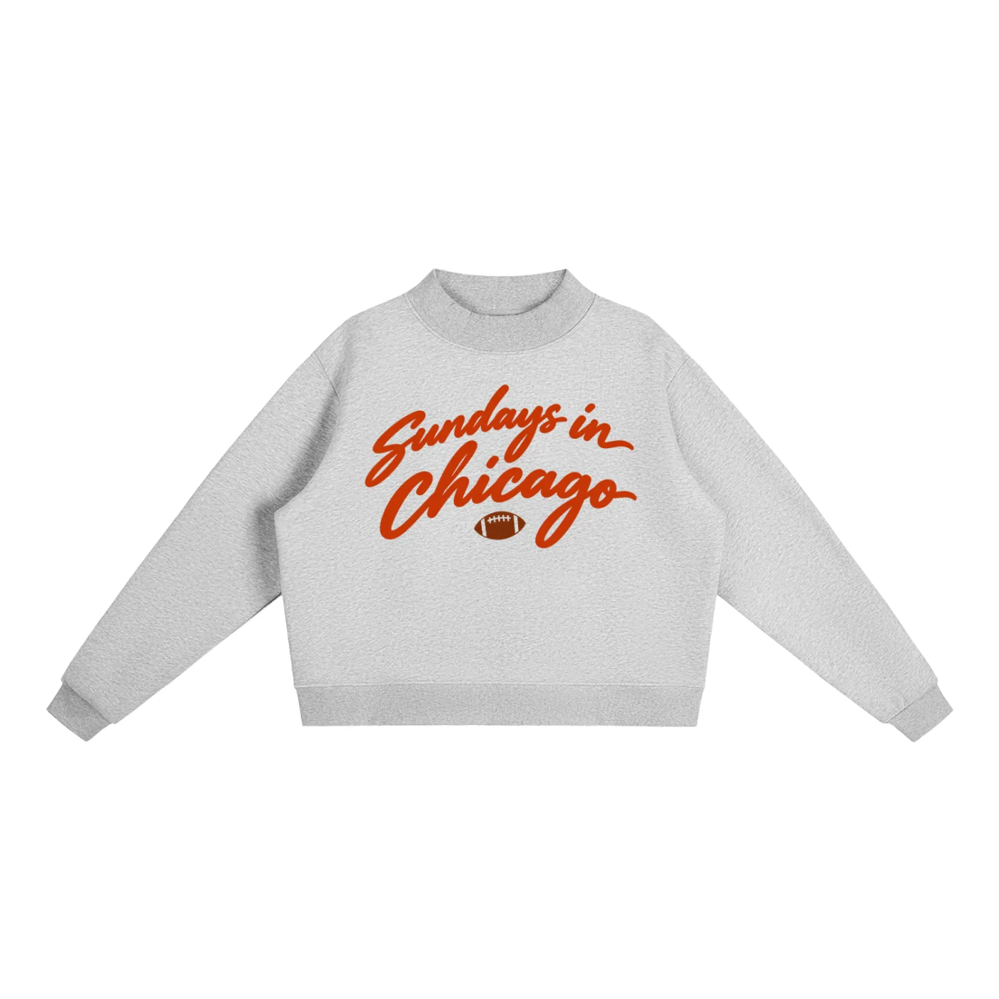 Sundays in Chicago Mock Neck Sweatshirt – Gray