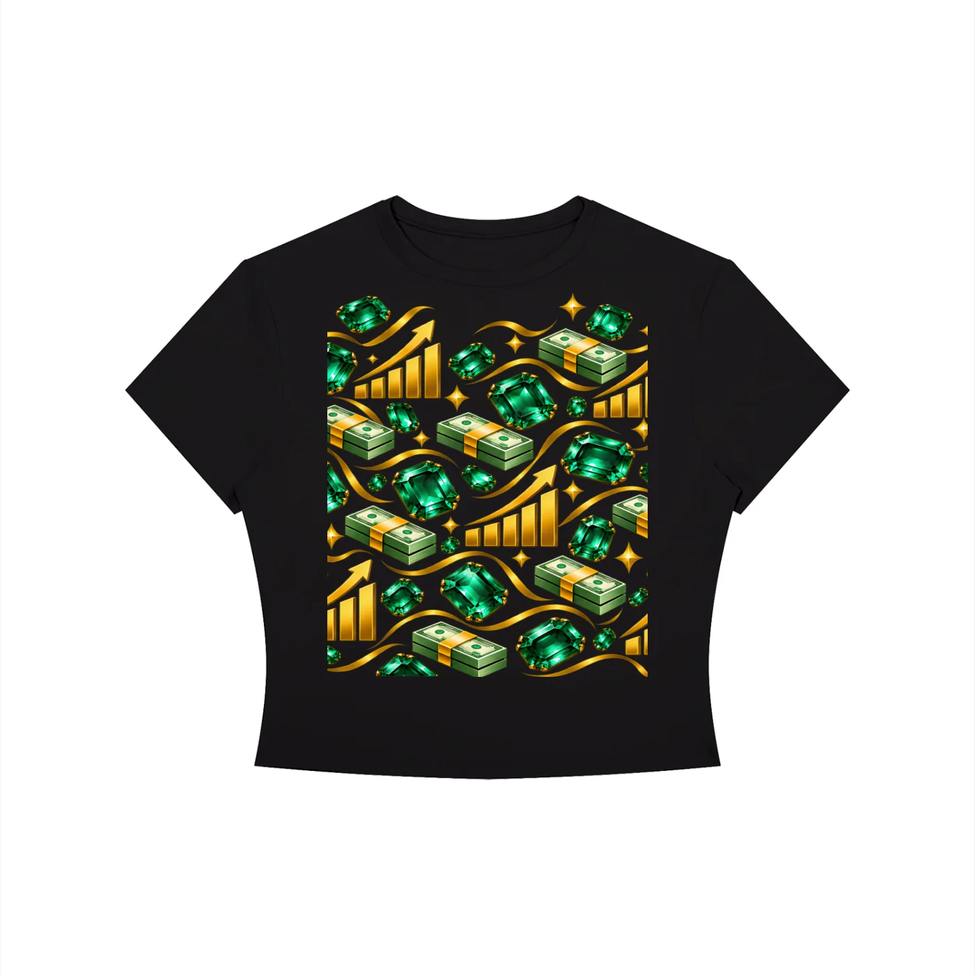 Emerald Wealth Crop Tee