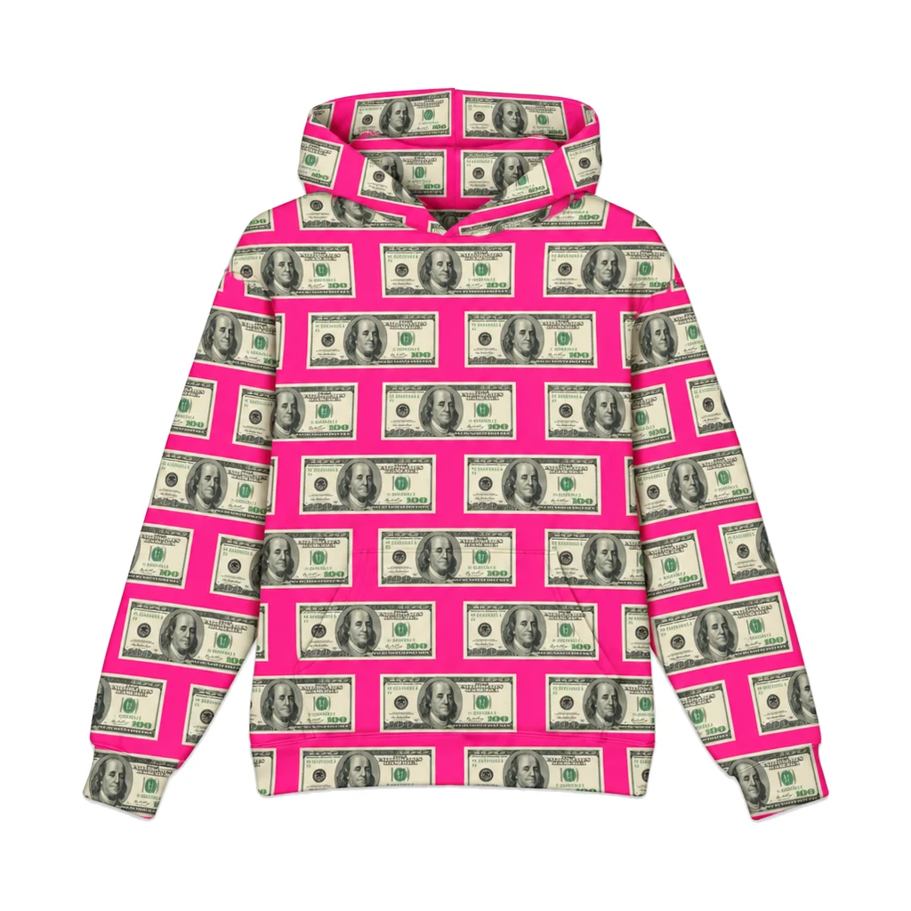 Hot Pink $100 Bill Hoodie
