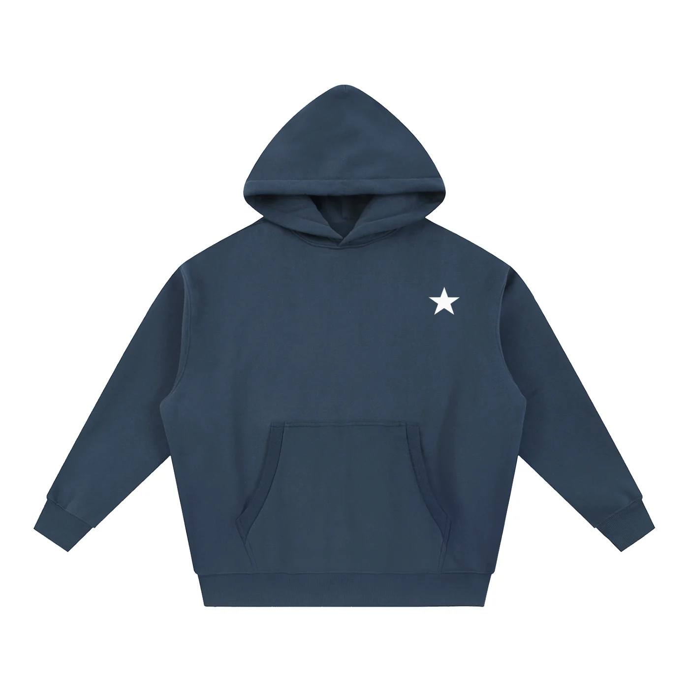 Navy Star Chest Hoodie